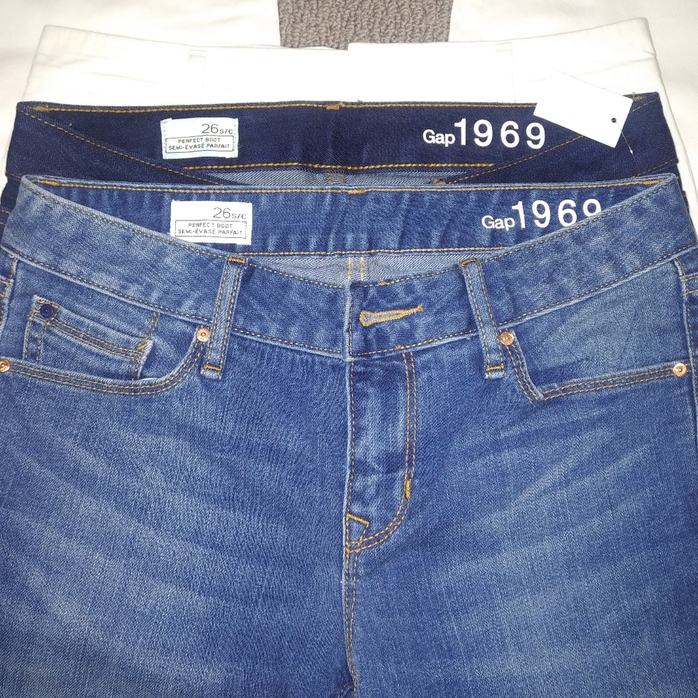 GAP Perfect Boot Jeans and Perfect Khaki Pants